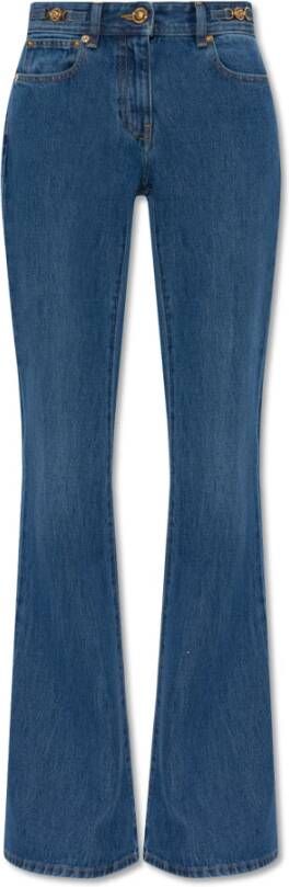 Versace Wijduitlopende jeans Blauw Dames
