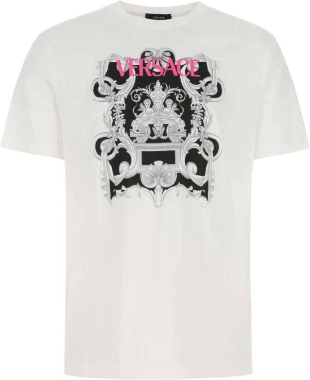 Versace Wit katoenen t-shirt Wit Heren