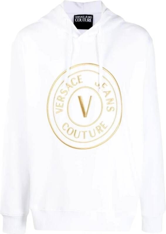 Versace Witte Hoodie met Logo Print Wit Heren