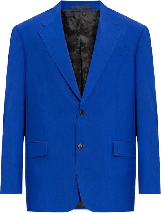 Versace Wollen blazer Blauw Heren