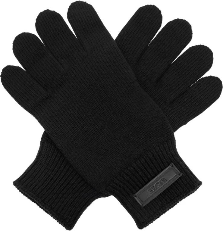 Versace Wollen handschoenen Zwart Heren
