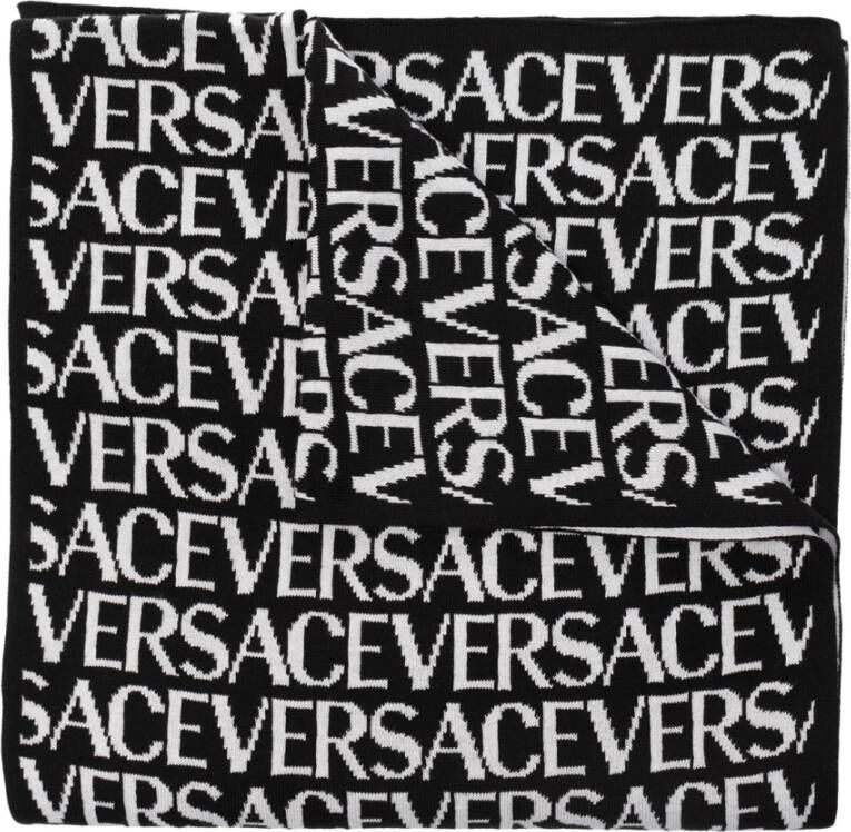 Versace Wollen sjaal Zwart Heren