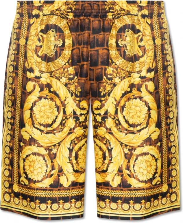 Versace Zijden Bermuda shorts Geel Heren