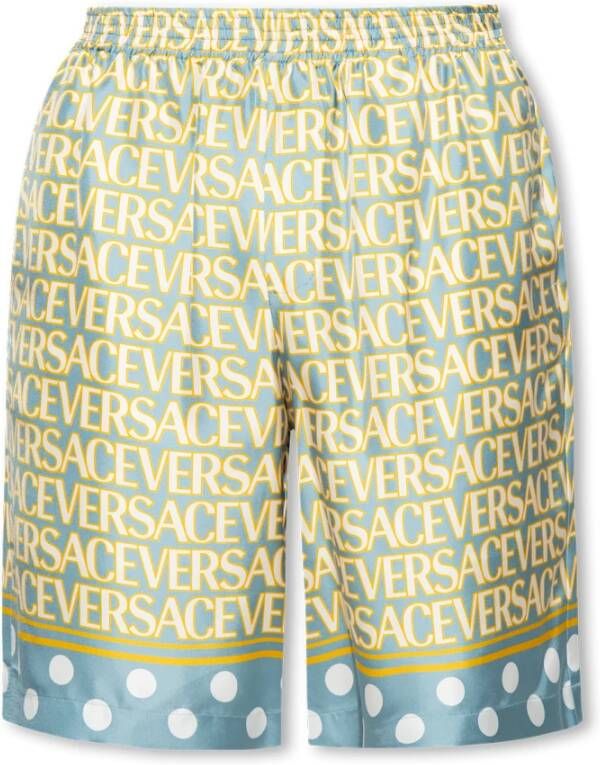 Versace Zijden shorts Blauw Heren