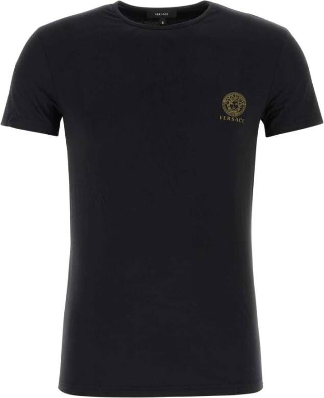 Versace Zwart stretch katoenen T-shirt set Zwart Heren