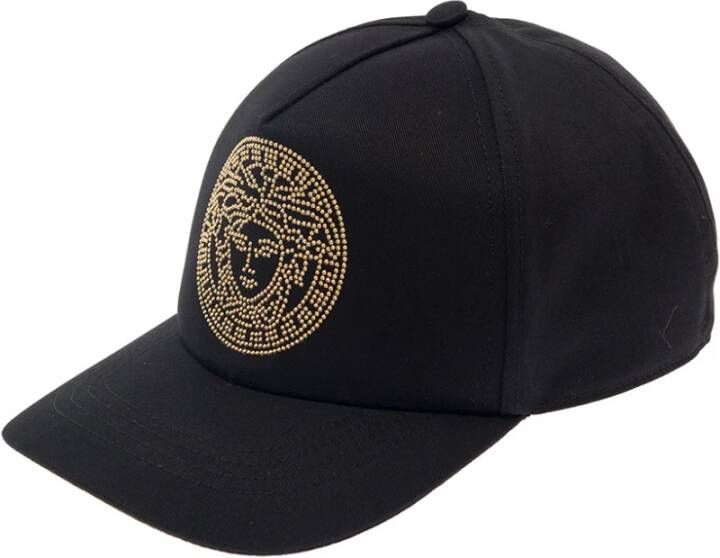 Versace Baseball Cap met Handtekening Medusa Logo Black Heren