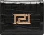 Versace Zwarte Greca Goddess Leren Portemonnee Zwart Dames - Thumbnail 1