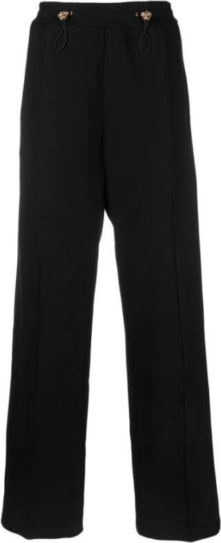 Versace Zwarte Medusa-versierde rechte broek Zwart Heren