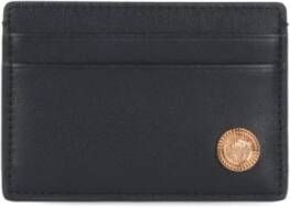 Versace Zwarte Portemonnees met Portacarte Zwart Heren
