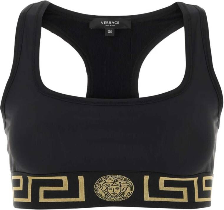 Versace Zwarte stretch nylon beha Zwart Dames