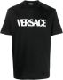 Versace Zwarte Logo Print T-shirts en Polos Zwart Heren - Thumbnail 1