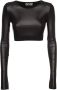 Versace Jeans Couture Zwarte T-shirts en Polos met 98% Katoen Black Dames - Thumbnail 3