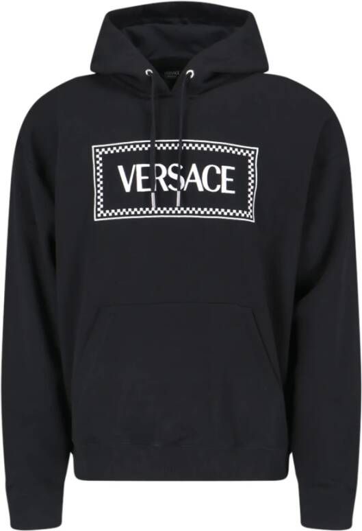 Versace Zwarte Vintage Logo Sweaters Black Heren