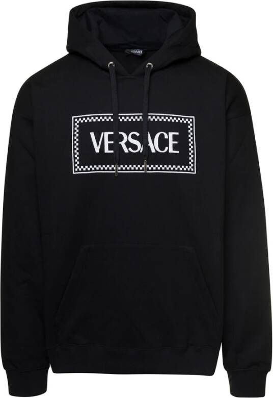 Versace Zwarte Vintage Logo Sweaters Zwart Heren