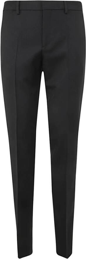 Versace Zwarte Wol Formele Broek Zwart Heren