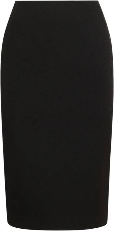 Versace Zwarte wollen rok met hoge taille Zwart Dames