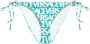 Versace Metallic-Trimmed Allover Bikinibroekje Blue Dames - Thumbnail 1