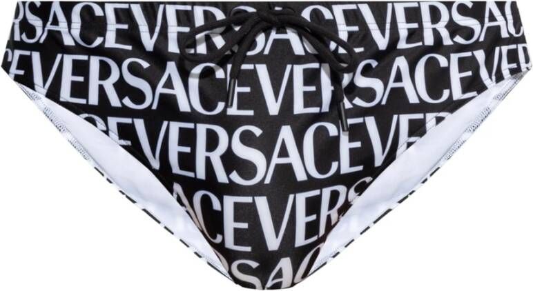 Versace Slip Beachwear Black Heren