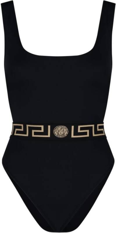 Versace Zwart Greca Detail Strandkleding Black Dames