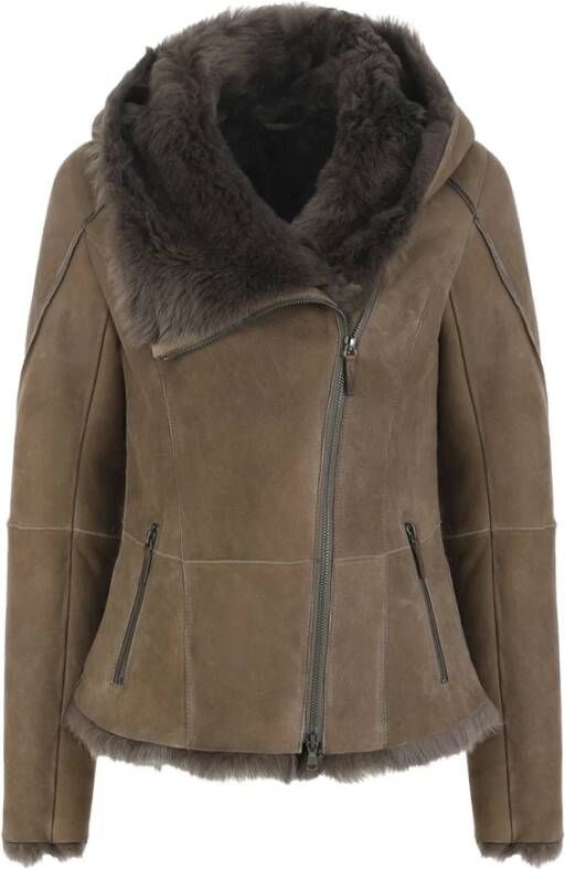 Vespucci by VSP Leather Jackets Beige Dames