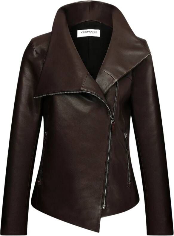 Vespucci by VSP Leather Jackets Bruin Dames