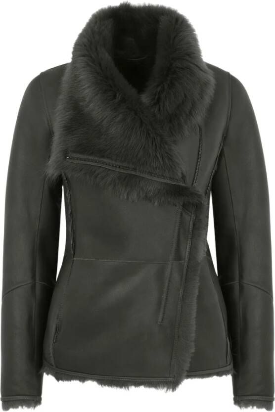 Vespucci by VSP Leather Jackets Groen Dames