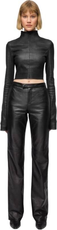 Vespucci by VSP Dianna Black Leather Pant Black Dames