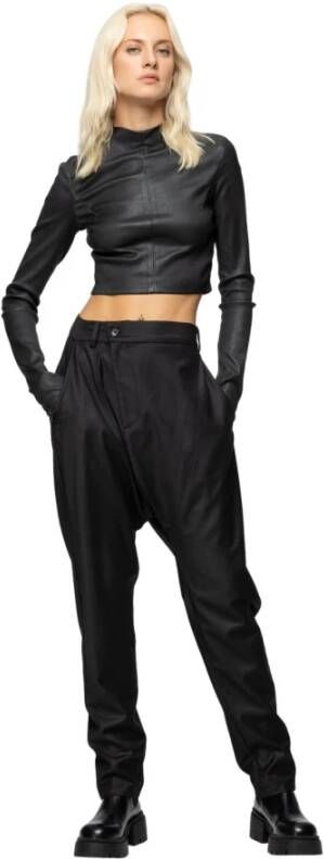 Vespucci by VSP Moderne Wollen Broek Black Dames