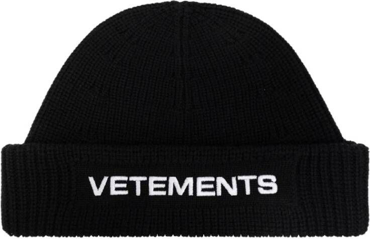 Vete ts Beanie met logo Zwart Unisex