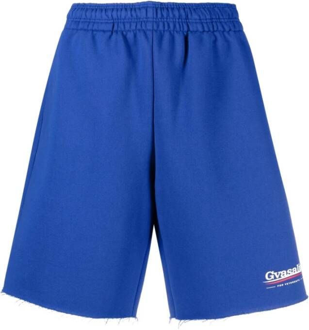 Vetements Shorts met print Blauw Dames