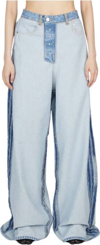 Vetements Inside Out Jeans met hoge taille Blauw Dames