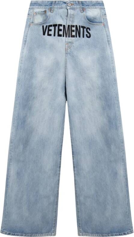 Vetements Jeans met logo Blauw Heren