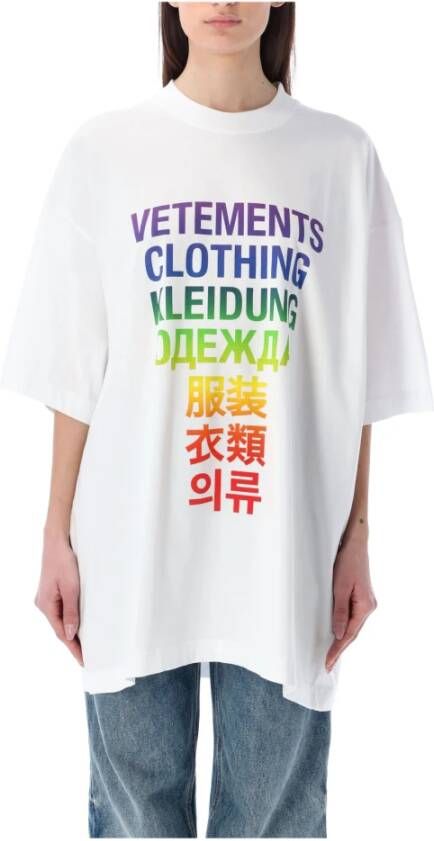 Vetements Men Clothing T-Shirts Polos White Ss23 Wit Heren