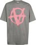Vetements Moderne Heren T-Shirt in Greymelange en Baby Pink Grijs Heren - Thumbnail 1