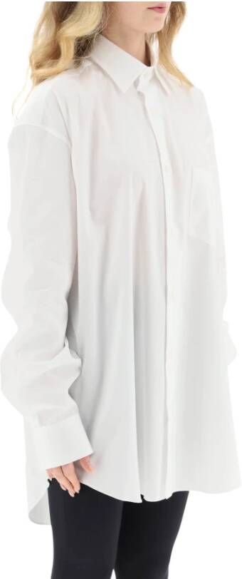 Vetements Oversized shirt met achterlogo White Dames