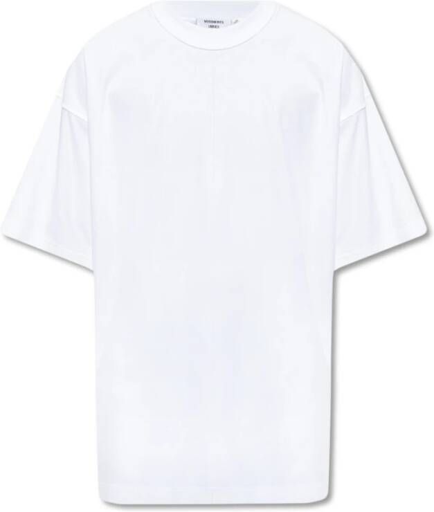 Vetements Oversized Logo T-Shirt Wit Heren