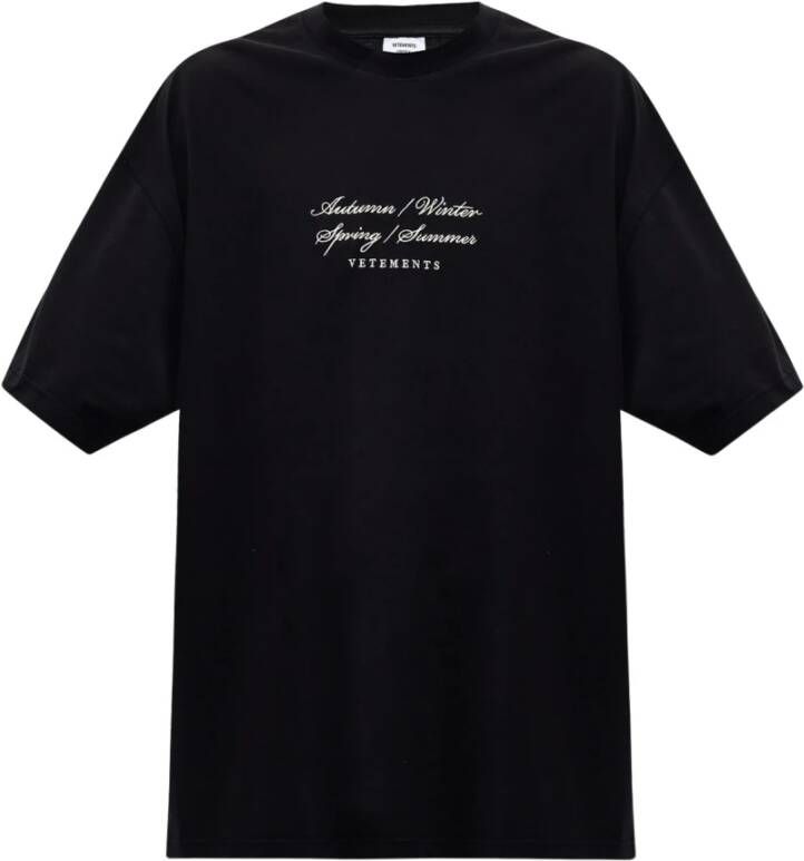 Vetements Oversized T-shirt Zwart Heren