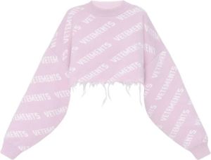 Vetements Round-neck Knitwear Roze Dames