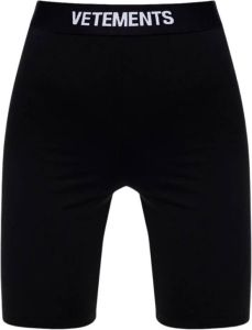 Vetements Short leggings with logo Zwart Dames