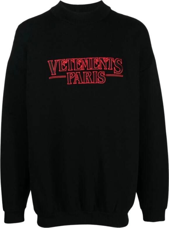 Vetements Zwarte Sweaters Black Heren