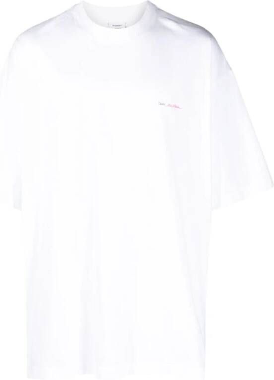 Vetements T-shirts and Polos White Wit Heren