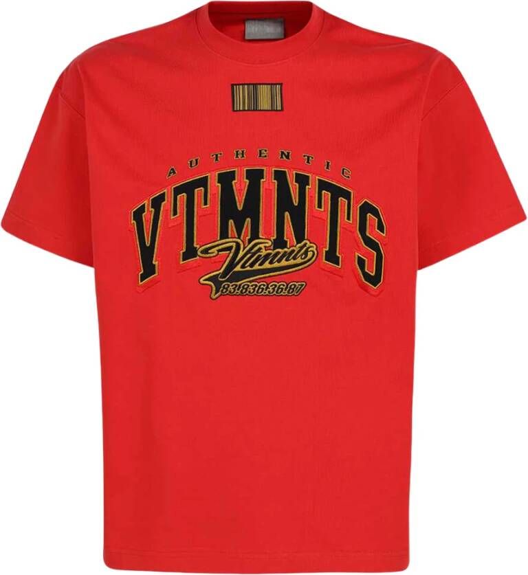 Vetements T-Shirts Rood Heren