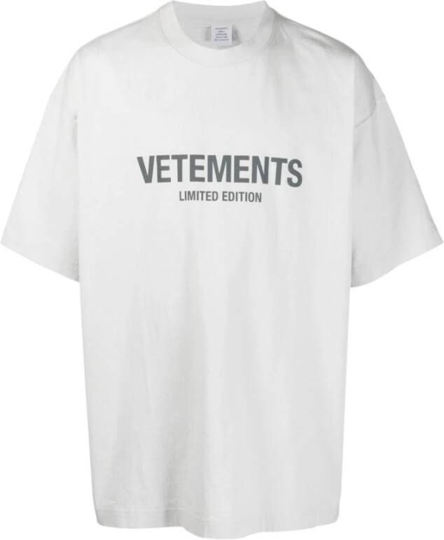Vetements Unisex Kleding T-Shirts Polos Wit Ss23 White Heren