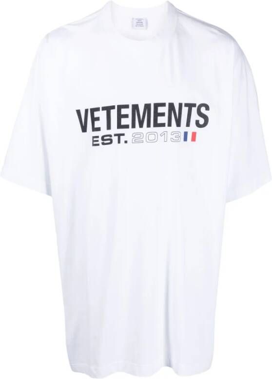 Vetements T-Shirts Wit Unisex
