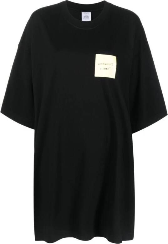Vetements T-Shirts Zwart Dames