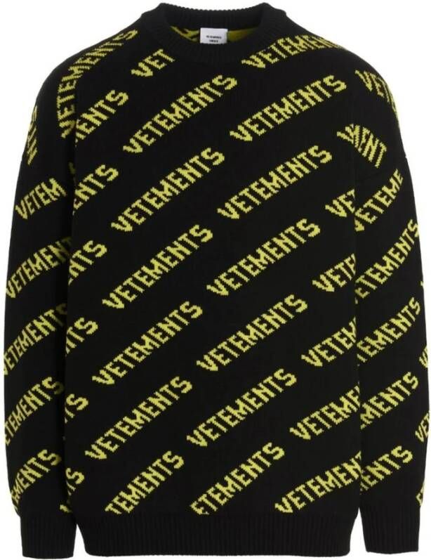 Vetements Unisex Sweater Zwart Heren