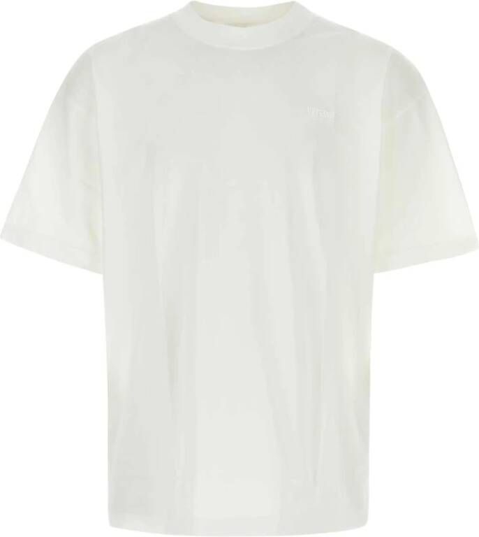 Vetements Verhoog je casual stijl met wit katoenen oversized T-shirt Wit Heren