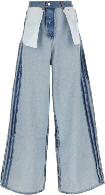 Vetements Wijde Denim Jeans voor Mannen Blue Heren