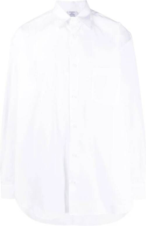 Vetements Witte Logo Print Overhemd Wit Heren