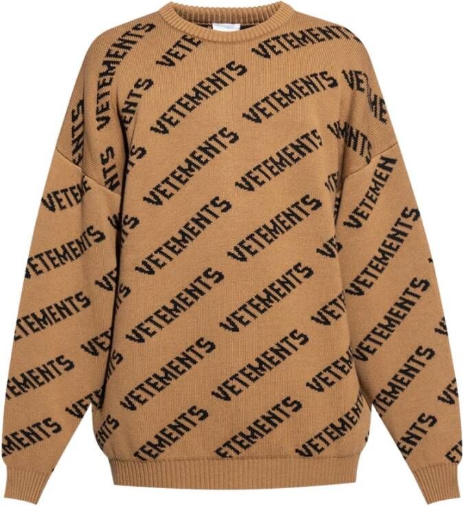 Vetements Wool sweater Bruin Heren